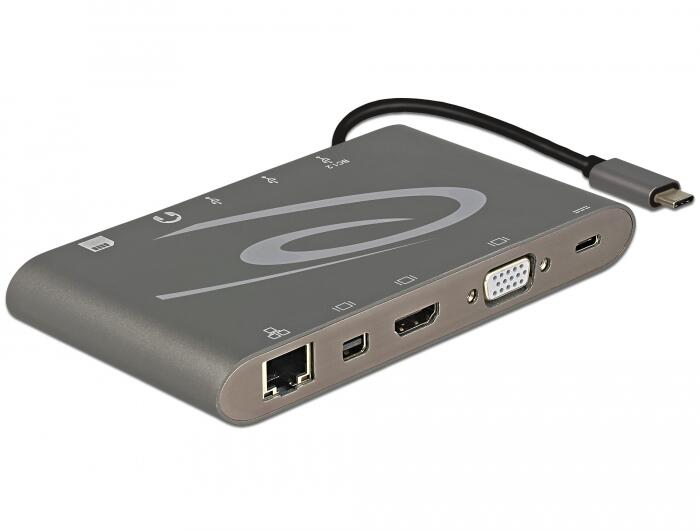DeLOCK Dockingstation USB Type-C 3.1 dunkelgrau 87297