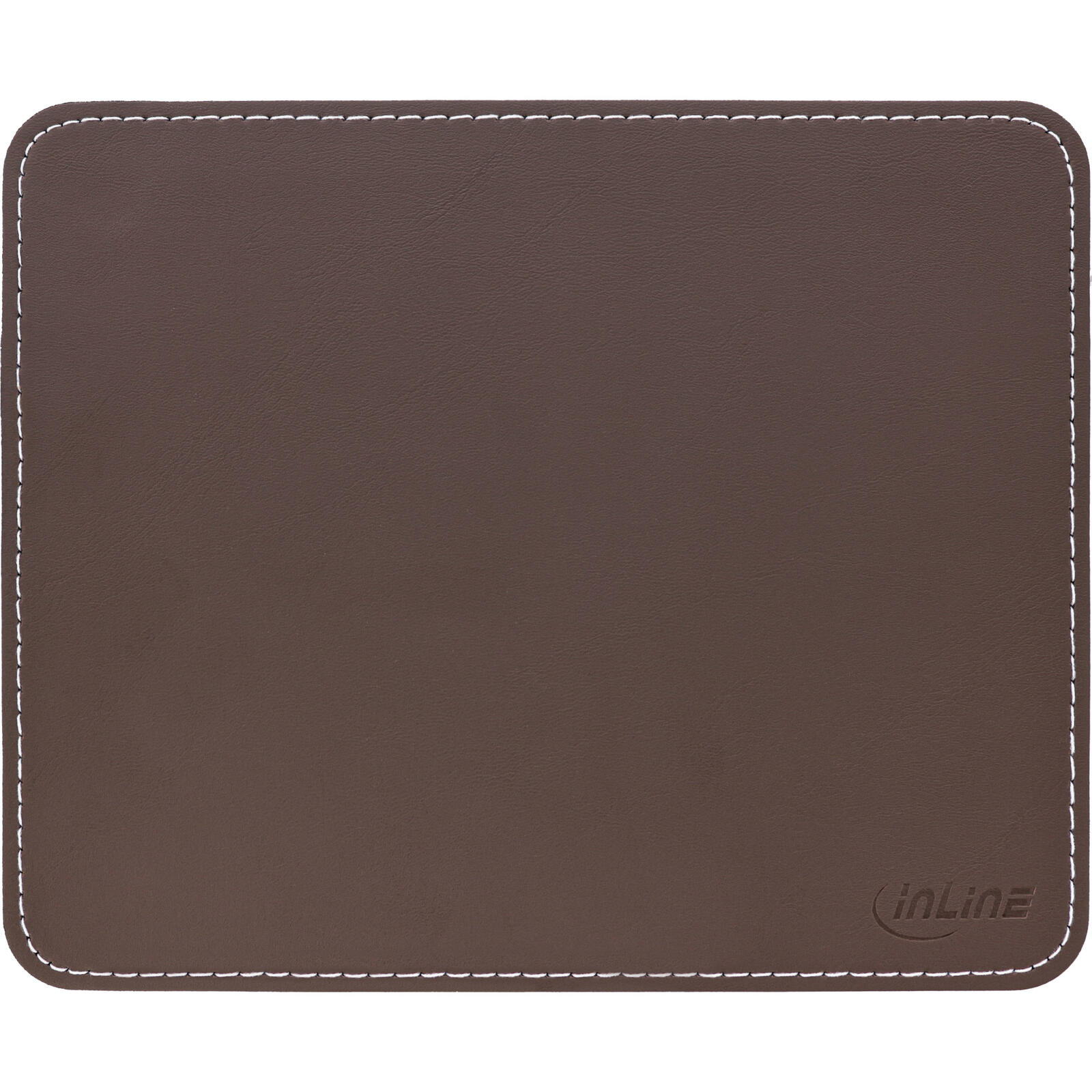 InLine® InLine Maus-Pad Premium Kunstleder braun, 255x220x3mm 55459C