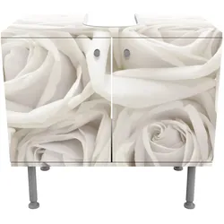 WASCHBECKENUNTERSCHRANK Weiße Rosen 60/55/35 cm