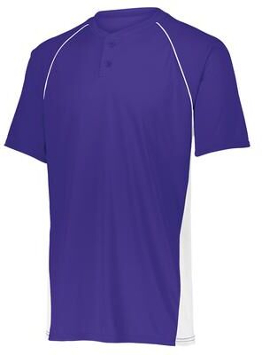 Augusta Sportswear A1560 Athletic Limit Jersey T-Shirt in Purple/White size Large   Polyester 1560