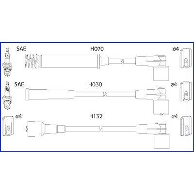 Hüco Zündleitungssatz [Hersteller-Nr. 134226] für Opel