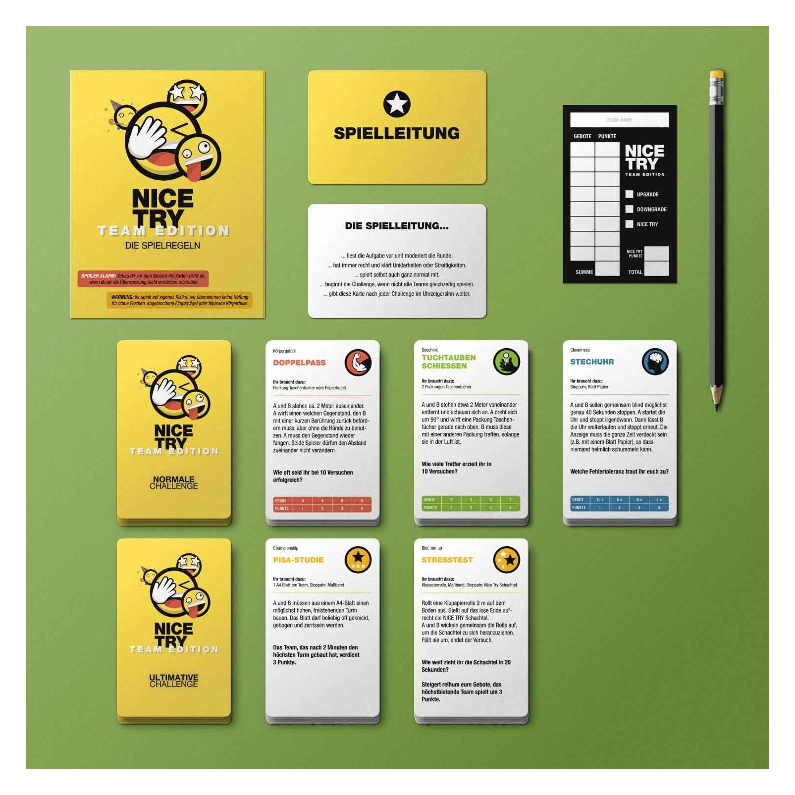 Leipziger Spieleverlag NICE TRY - Team Edition (Deutsch, 4 - 8 Spieler) (LSVNTTE1)