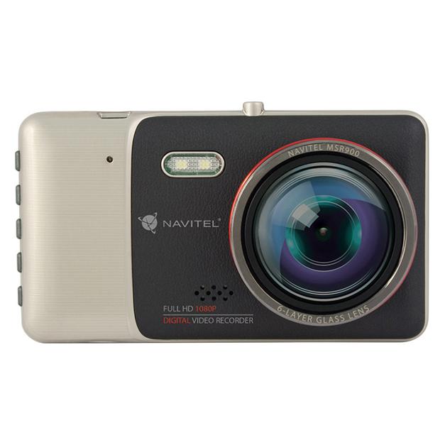 Navitel MSR900 Dashcam (Bluetooth, Eingebautes Display, Eingebautes Mikrofon, GPS-Empfänger, Nachtsicht, Full HD) (MSR900)