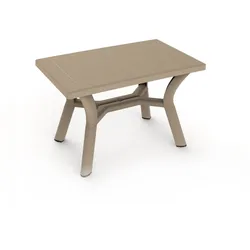 Rechteckiger Tisch 115x72 Dalia garbar Kunststoff Beige