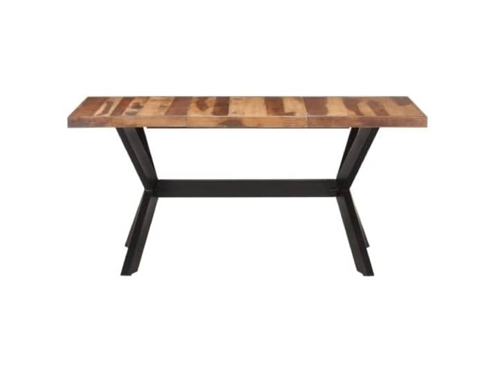 GPUTYGHN Esstisch 160x80x75 cm Massivholz Honigfarben Industrial Style Akazienholz,Kautschukholz,Stahlgestell,Stahlkreuz,handgefertigt,Industrial Look,Küche,Esszimmer