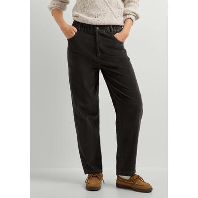 Funktionshose PEPE JEANS "trousers LARISSA", Damen, Gr. L, schwarz (grau), 100% Baumwolle, Hosen Funktionshose