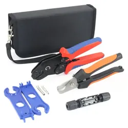 Crimpzange Set für MC4 Stecker an Solarkabel 2,5mm2 / 4mm2 / 6mm2
