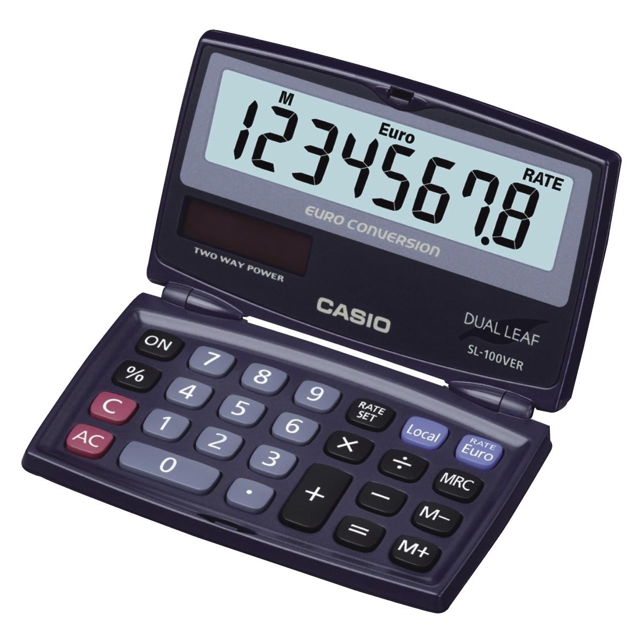 Casio Taschenrechner (Batteriebetrieb, Solarenergie) (SL-100VER_0)