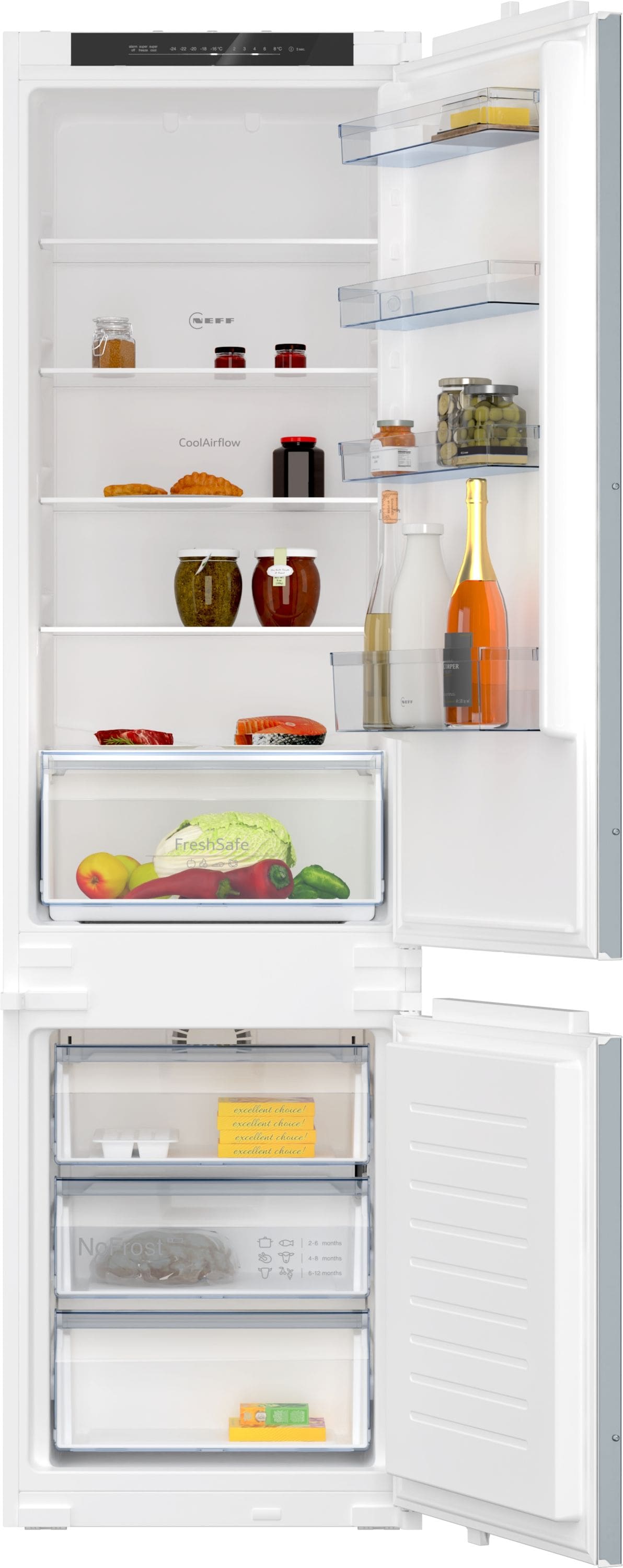 Neff N30 KI7961SE0 Schlepptür 215 l / 75 l Einbau Kühl-/Gefrierkombination 231 kWh