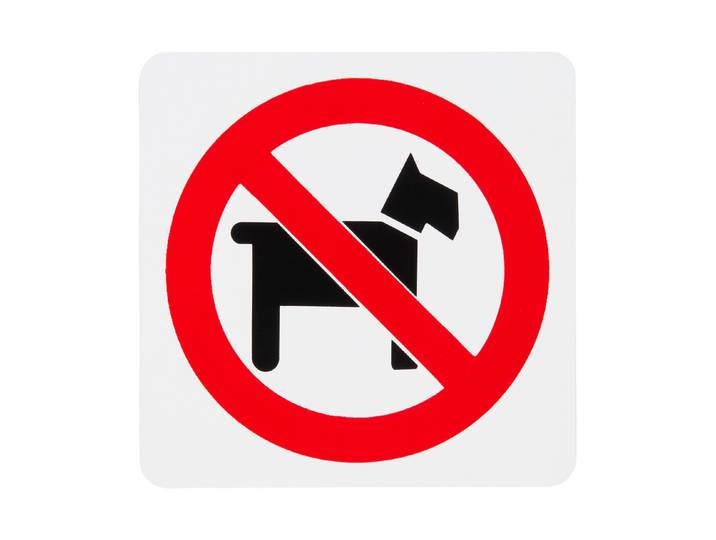 Schild Keine Hunde 7.5 cm