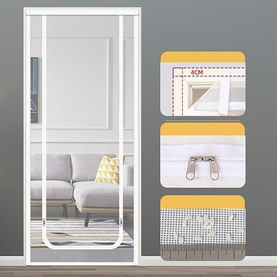 Verbesserte Haustier Bildschirm Tür Nano-beschichtete Katzen Bildschirm Tür für Wohnzimmer Anti-Moskito Anti-Haustier Bildschirm Netz mit Reißverschluss für Schlafzimmer Wohnzimmer Küche