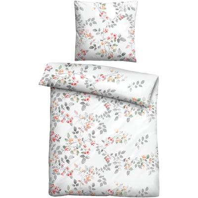 Bettwäsche "0301130", weiß (perlmut), B/L: 135cm x 200cm, 1 Stk., 1 Stk., Feinbiber, B/L: 80cm x 80cm, 2 Stk., Feinbiber, Obermaterial: 100% Baumwolle, CASTELL - MARKENBETTWÄSCHE, Bettwäsche, Bettwäsche, wohlig warm, temperaturausgleichend, 100%...