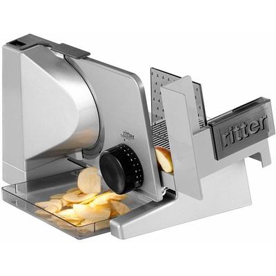 RITTER Allesschneider "solida 4", silber (silbermetallic), B:25,5cm H:25cm T:37,5cm, Allesschneider, Eco-Energiesparmotor