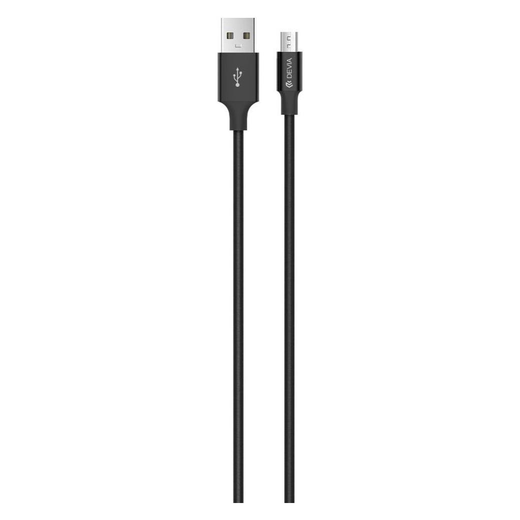 Devia Pheez Series Cable for Micro USB (5V 2.4A,1M) black (1 m, USB 1.0, 5 W) (120EC0460001)