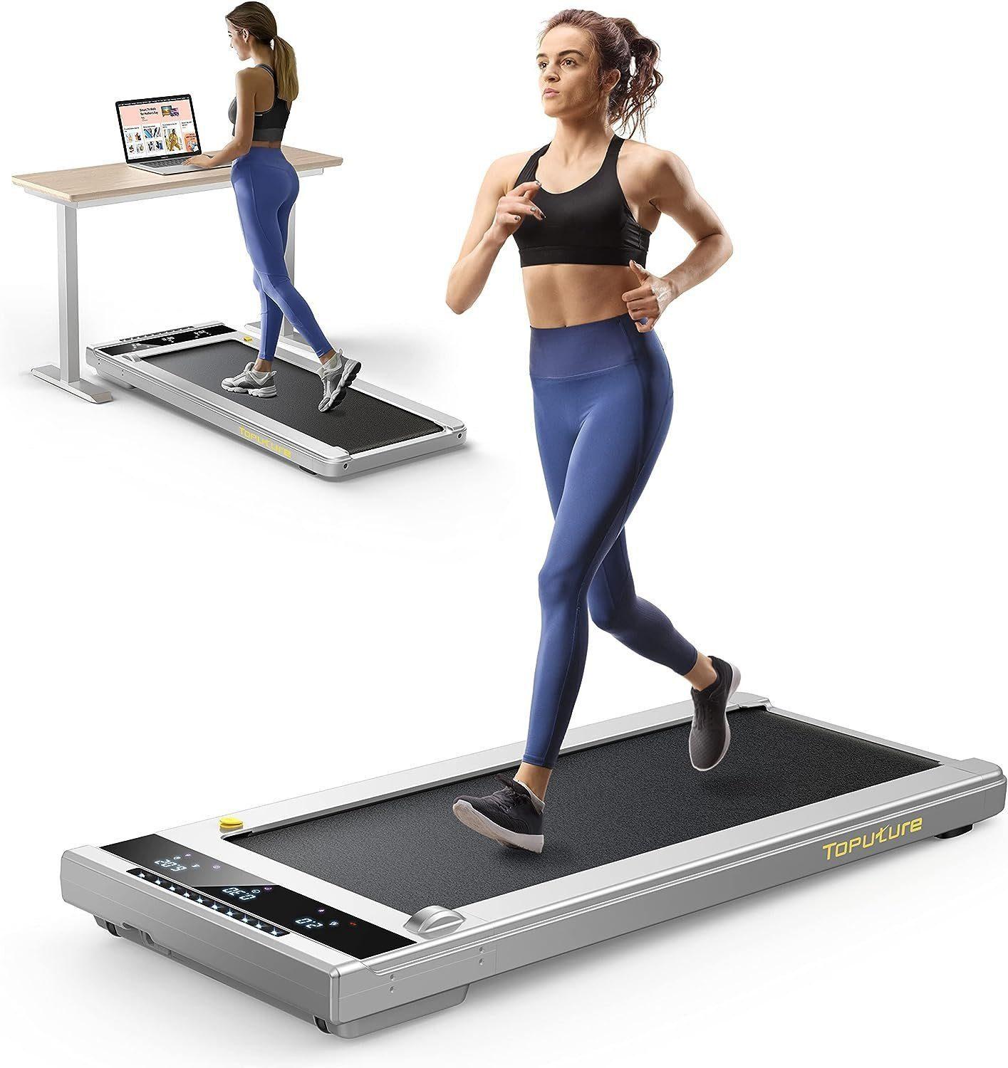 JUNG Laufband Toputure Elektrisches Laufband, leise,bis 130kg Laufband für Zuhause (Lauf Band Elektrisch, Walking Pad, Treadmill für Zuhause)