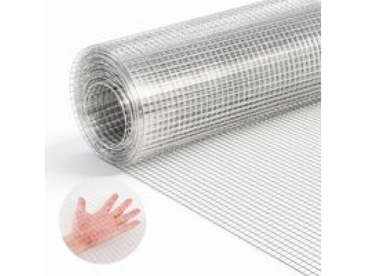 VEVOR Drahtgitter Feinmaschig 0,4x6 m Maschendraht φ0,5 mm, 6,3x6,3 mm Masche Feuerverzinkt, Drahtgitterrolle, Volierendraht, Kaninchendraht, Hühnerdraht, Hasendraht, für Geflügelkäfige