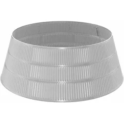 vidaXL Weihnachtsbaumrock Kegelförmig Silber Ø 73 x 25,5 cm Kunststoff 42052452