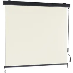 Relaxdays Beige Senkrechtmarkise mit Kurbel Beige,Grau