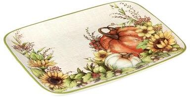 "Certified International Autumn Breeze Rectangular Platter, 14"" X 10"" - 14"" x 10"" x 1"""
