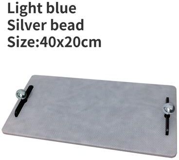 Inspire Daily Merch Living Room Ornaments Leather Storage Tray Rectangular Makeup Jewelry Tray For Bedroom Coffee Table light Blue