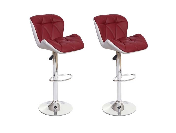 MCW Barhocker Bordeaux 2er-Set, 44x106x49 cm, Esszimmer, Barmöbel, Barhocker