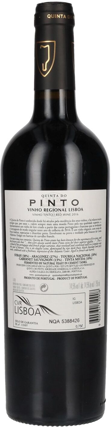 Quinto Do Pinto Quinta Do Pinto ESTATE COLLECTION Red 2016 14,5% Vol. 0,75l