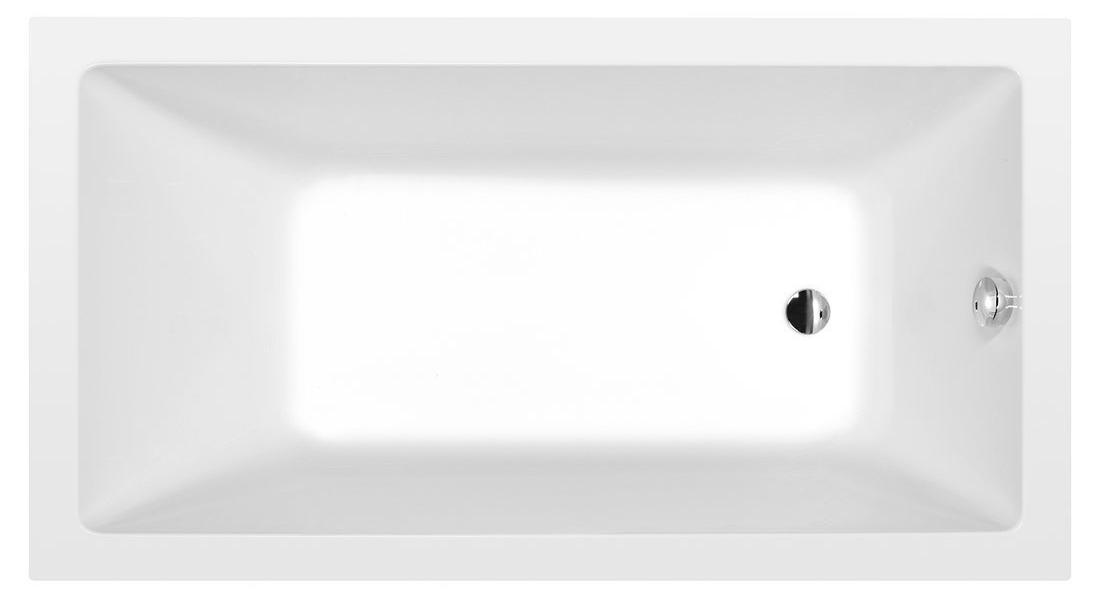 Polysan NOEMI Rechteckwanne 160x80x39cm, Weiß matt