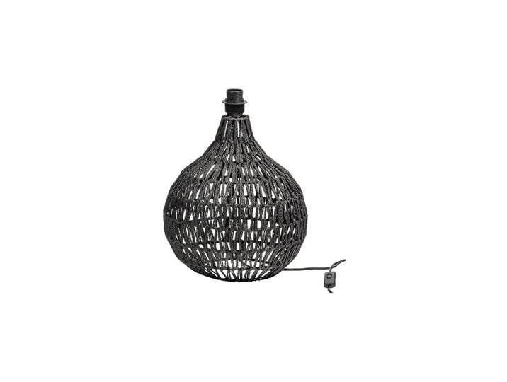 Lampe de chevet en rotin noir, forme originale, E27, 1 ampoule -