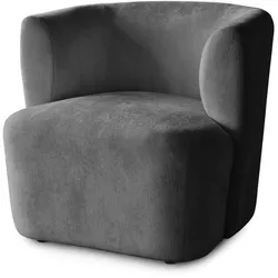 SESSEL Nori dunkelgrau velour