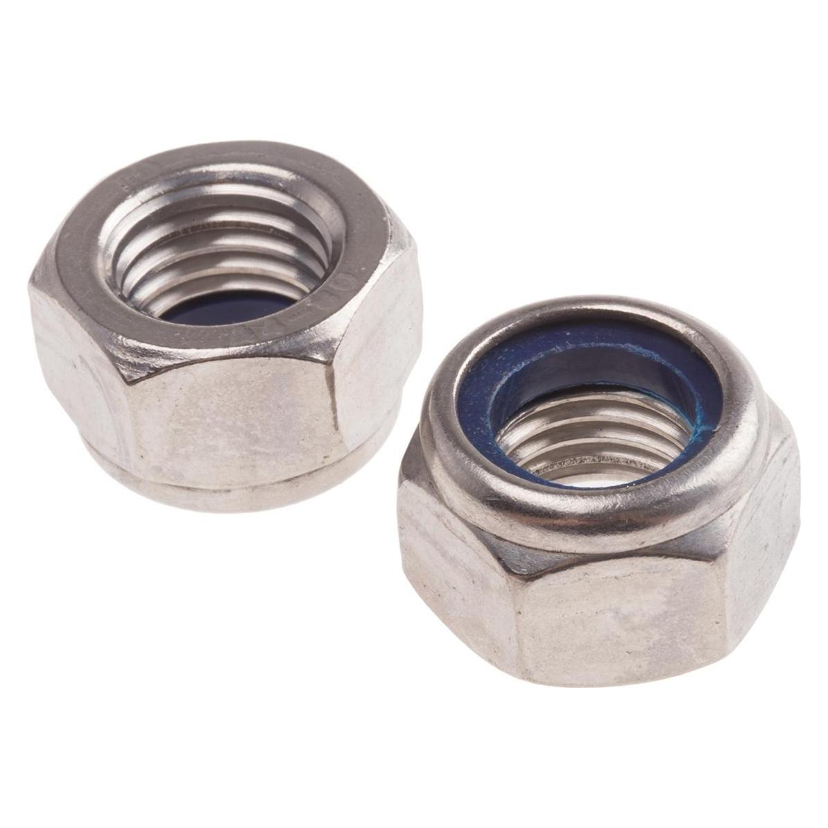 RS PRO A4 stainless steel self locking nut,M16 (M16) (7976377)