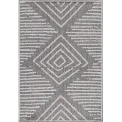 OUTDOORTEPPICH LIRIA, gestreift, Grau, 80 x 150 cm