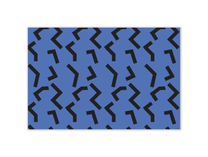 Mubusi Tapis Vinyle Sticks 180x270 cm Couleur Bleu - Tapis Chambre en Vinyle - Deco Maison