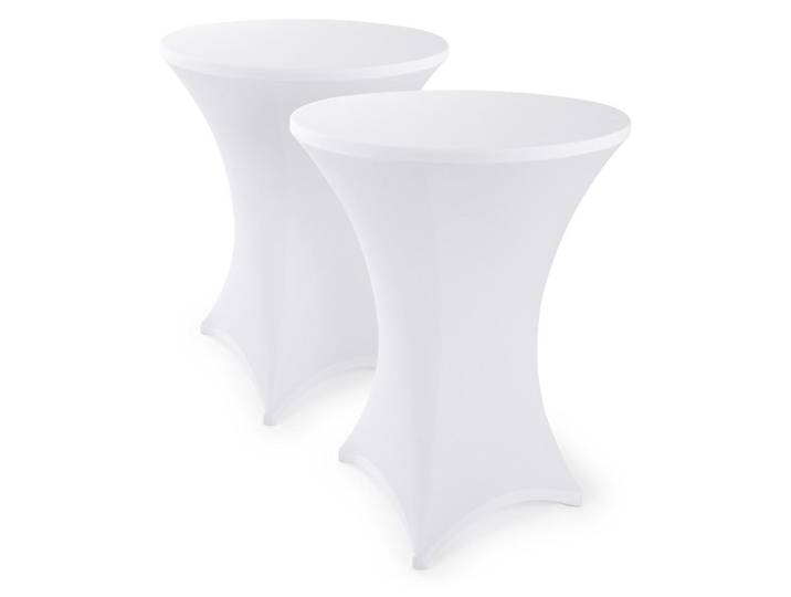 Blumtal Tischhussen für Stehtische 70/75 cm, 5er Set, Weiß, 70x75 cm, Heimtextilien, Bezüge