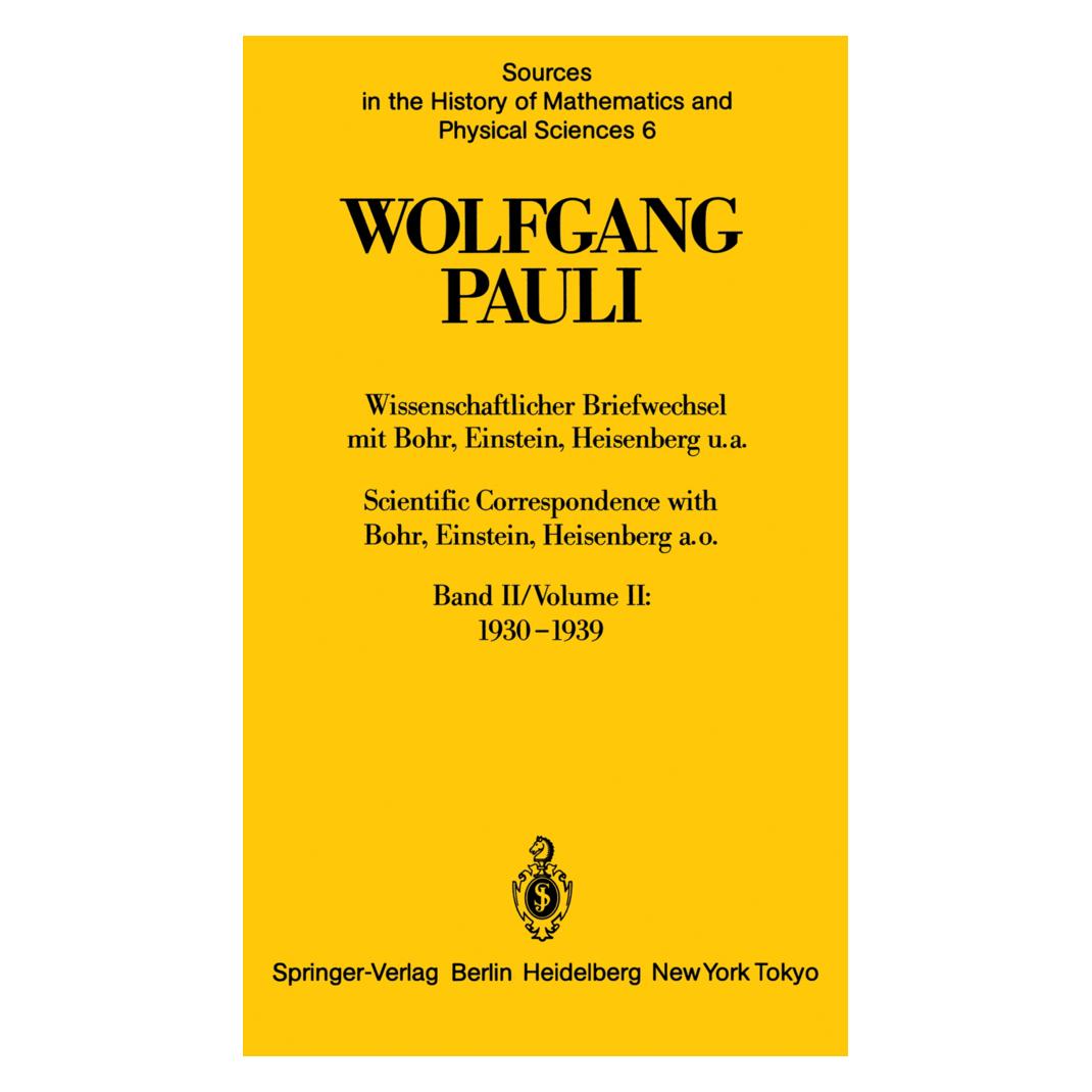 Springer Wissenschaftlicher Briefwechsel mit Bohr, Einstein, Heisenberg u.a. / Scientific Correspondence with (Deutsch, Softcover, Wolfgang Pauli) (55561452)