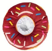 Uplift Picks Cute Donut Pet Recovery Collar Adjustable Anti Lick Soft Surgery Cone For Cats Dogs coffee xl