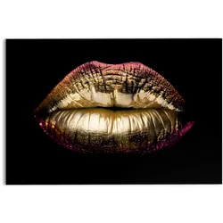 Glasbild PERFEKT LIPS (BHT 78x116x1.20 cm) - bunt - BHT 78x116x1.20 cm