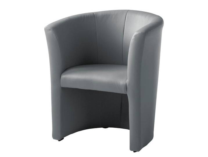 P & B Cocktailsessel Pur, Grau, Kunststoff, 66x75x56 cm, Made in EU, Made in Europe, FSC 100%, Wohnzimmer, Sessel, Cocktailsessel