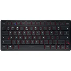 Cherry KW 9200 Mini (Eng. Int., Kabellos), Tastatur, Schwarz