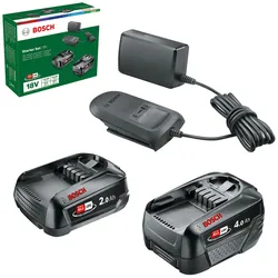 BOSCH Home & Garden Ladegerät Starter-Set 18V 2.0+4.0A