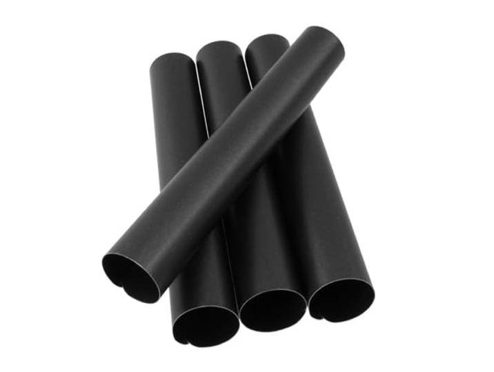 Zenker 7726 Lot de 4 moules tube pâtisserie\, moule à gâteau en tube\, tube pour croissants apéritifs\, Acier inoxydable\, Noir\, 13 x 2\,5 x 2\,5 cm