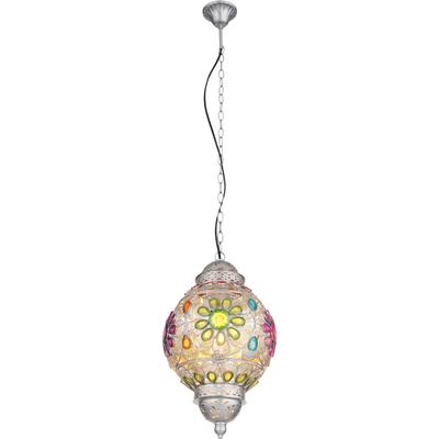 GLOBO LIGHTING Hängeleuchte "GELASIUS", silberfarben, 1 Stk., Leuchten, Hängelampe/Pendelleuchte/Esszimmer/Wohnzimmer/Esstisch, Hängeleuchte
