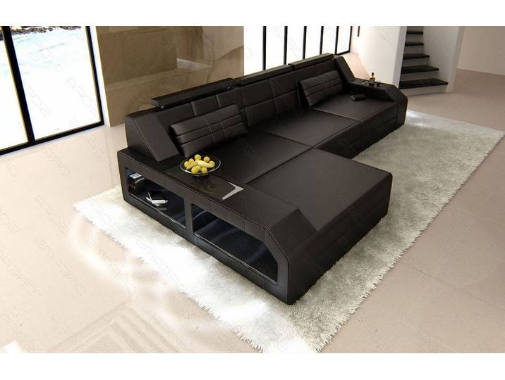 Couch Arezzo L-Form in Leder