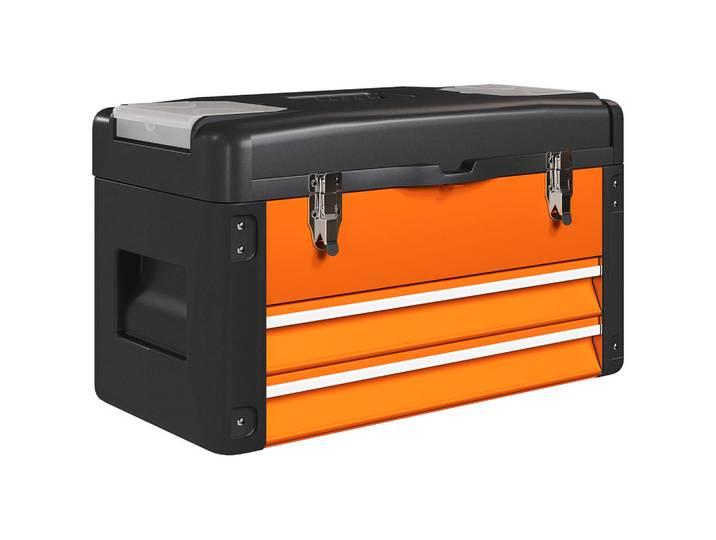 Homcom Werkzeugkiste leer, 49,7 x 25,3 x 28,9 cm Werkzeugkasten mit Schublade, Orange, Kunststoff, 25.3x28.9x49.7 cm, Freizeit & Co, Haus & Garten