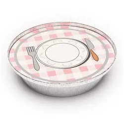 MONOUSO - Pappdeckel für Runde Aluschalen 800ml (200 Stück)