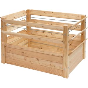 Westmann Hochbeet Premium XXL, aus Lärchenholz, 125 x 91 x 73 cm, 570 Liter, natur