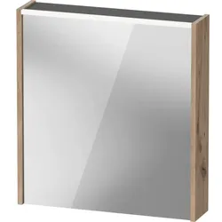 Duravit D-Code Spiegelschrank DC7105R55550000 650x700 mm, Eiche marmoriert, mit Beleuchtung und Steckdose