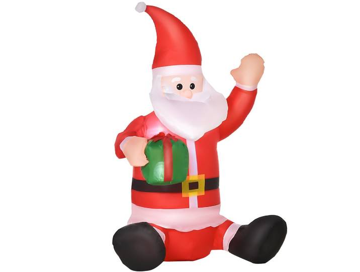 WEIHNACHTSDEKORATION Gebläse Selbstaufblasbare Weihnachtsmann Santa Claus LED