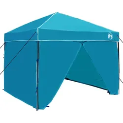 vidaXL Pavillon-Zelt Blau 250 x 250 x 227 / 236 / 245 cm Oxford Stoff