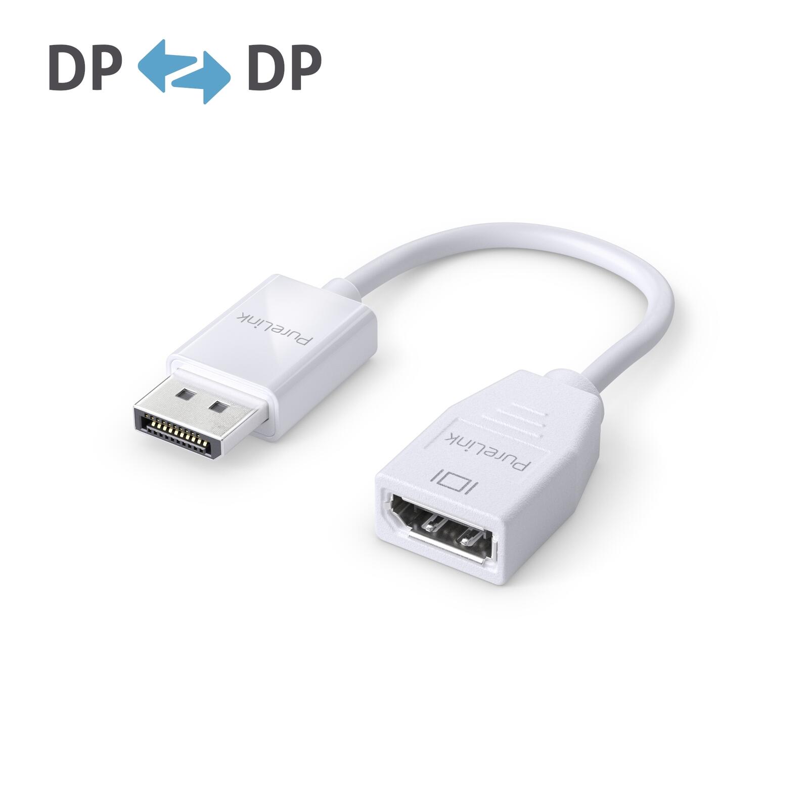 PureLink DisplayPort auf DisplayPort Adapter - 4K60 - iSerie - weiß - 0,10m IS120