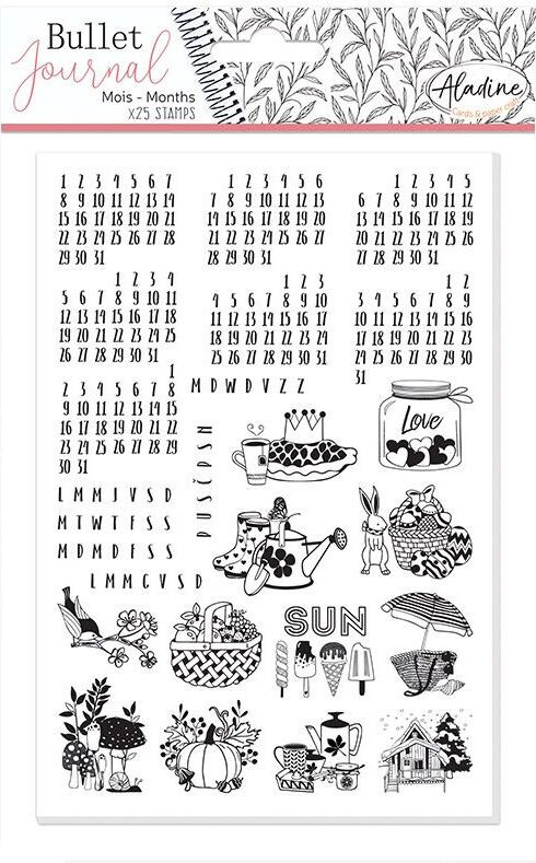 Aladine Stempels voor de Stampo Bullet Journal Kalender